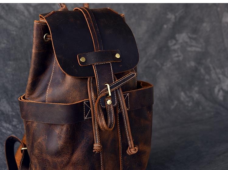 Olaf Vintage Leather Laptop Backpack - Stylish Travel Rucksack for Adventurers - Rosetta Creative Boutique