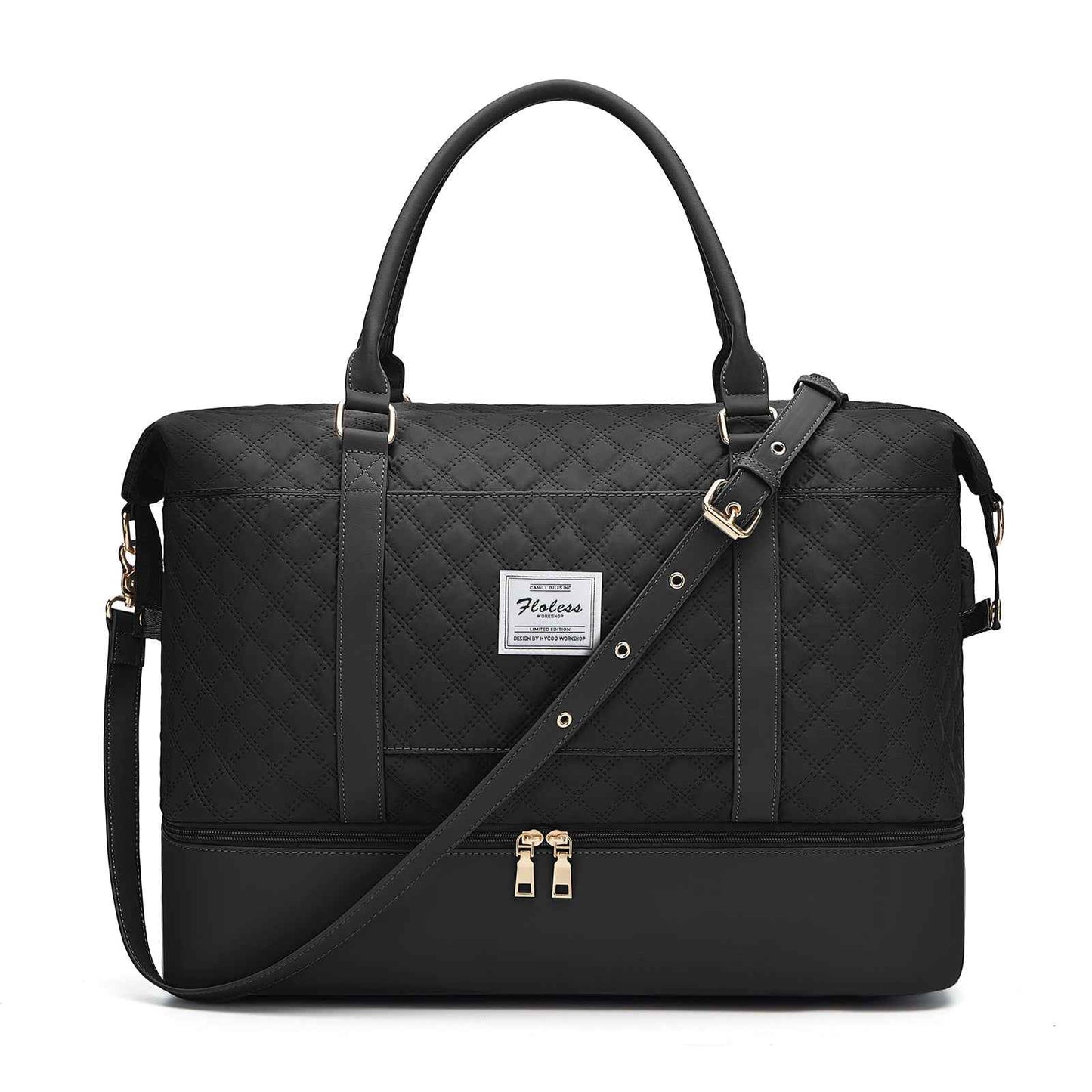 Quilted Business Overnight Travel Duffel Bag
