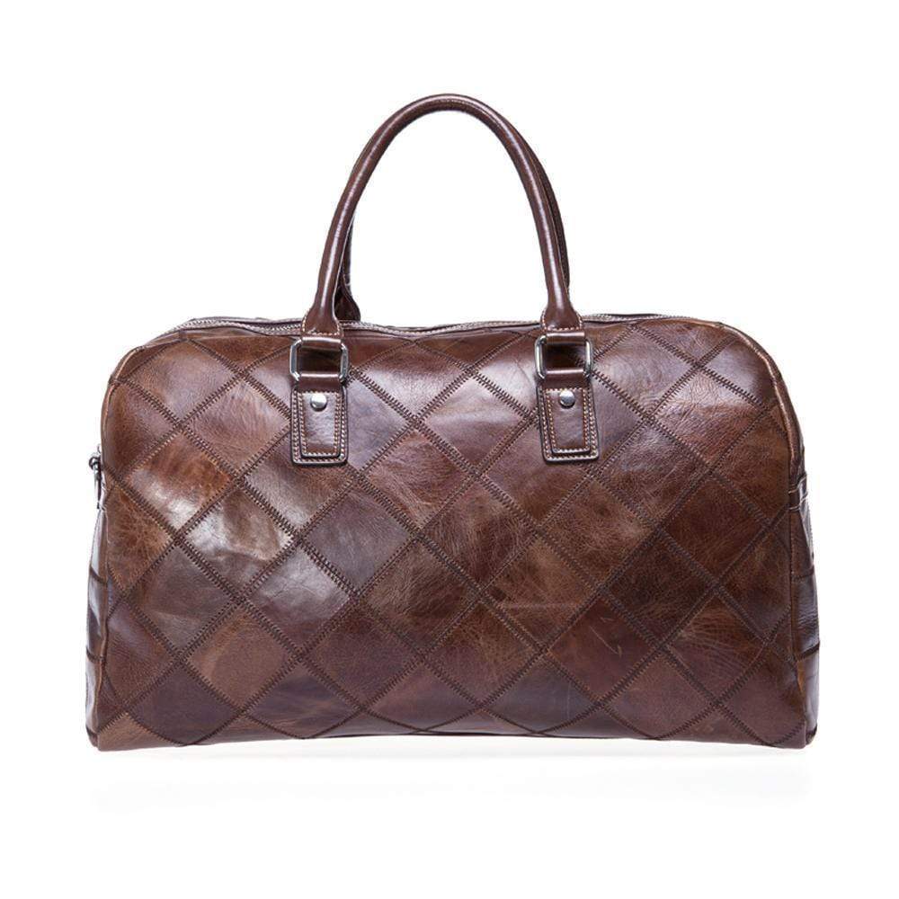 Rossie Viren Vintage Leather Travel Duffel Bag - Quilted Design for Stylish Travelers - Rosetta Creative Boutique