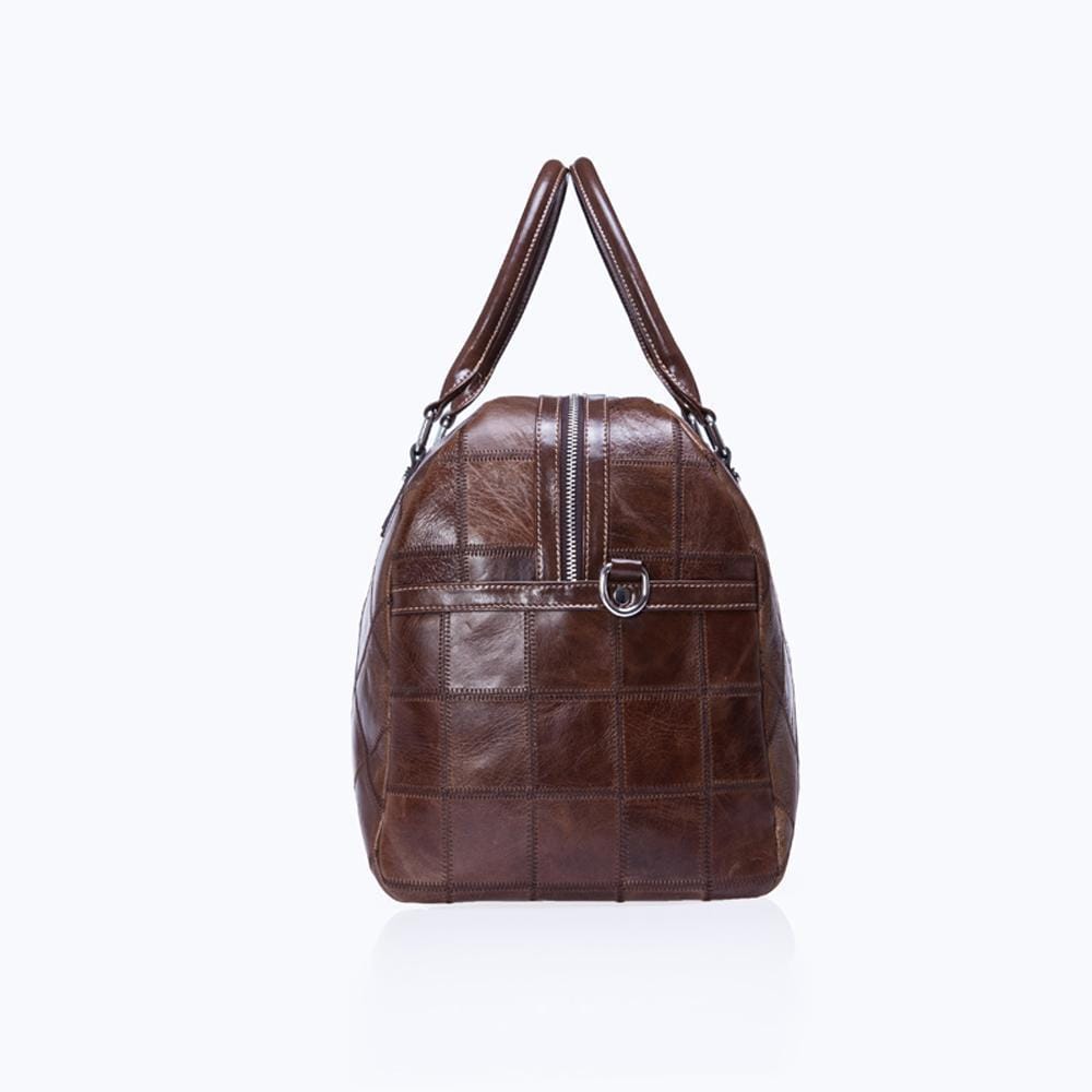 Rossie Viren Vintage Leather Travel Duffel Bag - Quilted Design for Stylish Travelers - Rosetta Creative Boutique