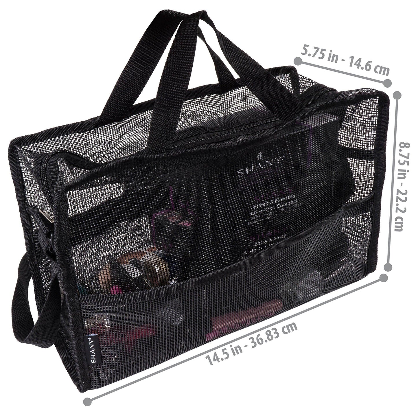 Collapsible Mesh Bag and Travel Tote in Black - Versatile and Convenient Solution - Rosetta Creative Boutique