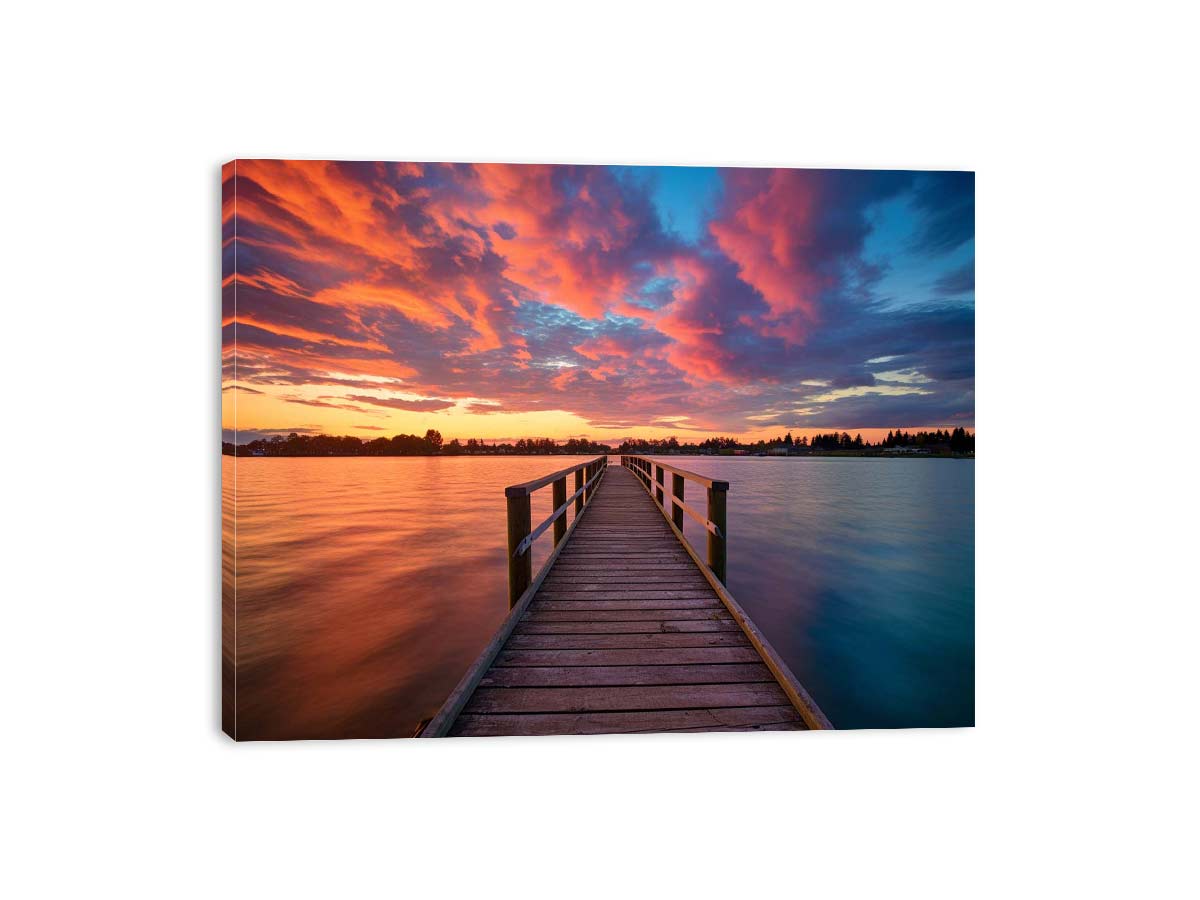 JetGirl Art Jetty Sunset Canvas Art Print Premium Quality - Rosetta Creative Boutique
