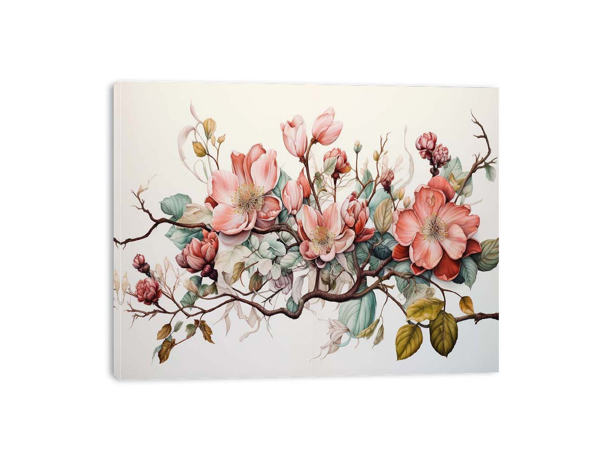 Flower Art Canvas Print Premium Framed by JetGirl Art - Rosetta Creative Boutique