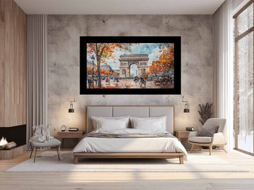 Arc De Triomphe Paris Canvas Painting-1