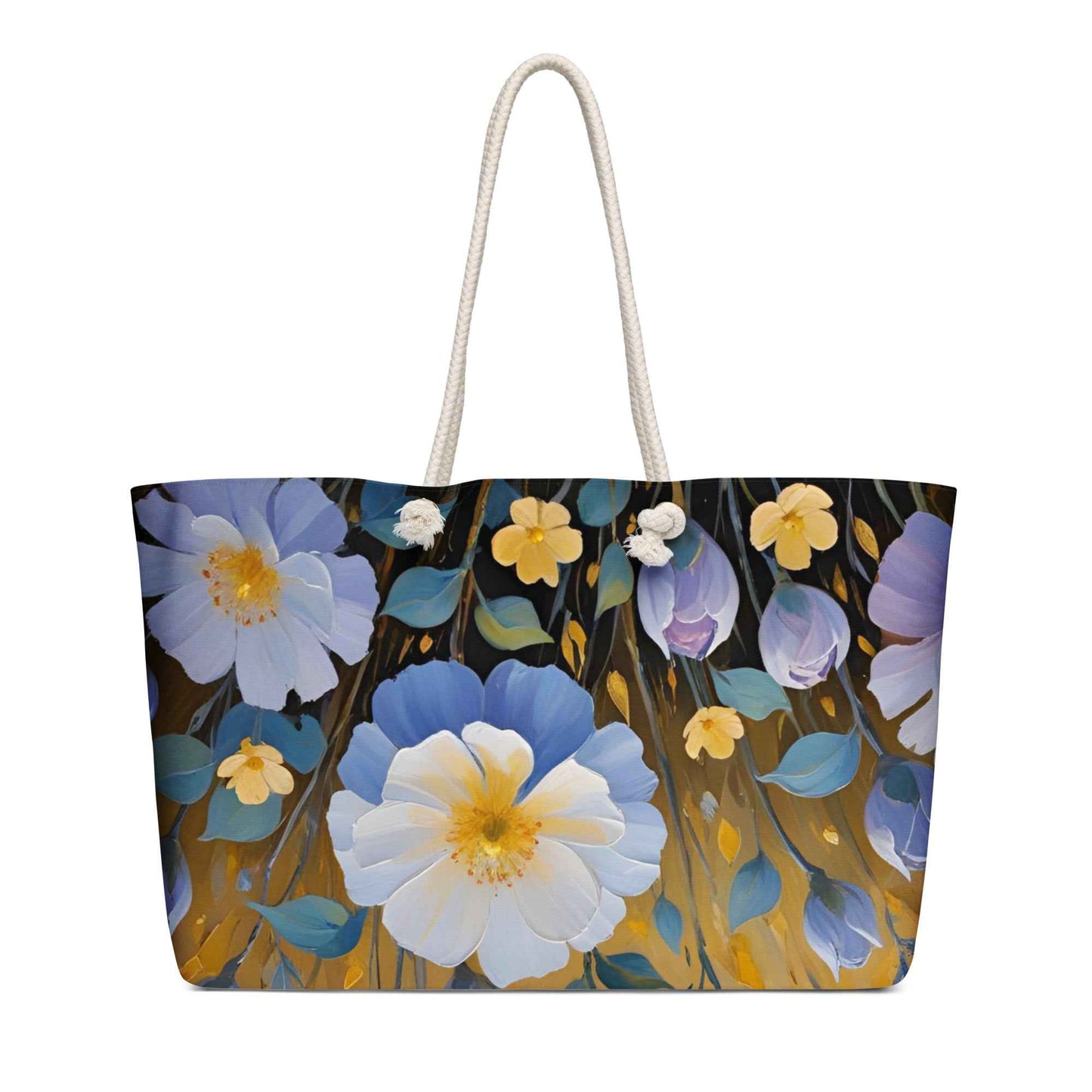 Floral Klimt-Style Oversized Bag for Travel - Exclusive by Rosetta Creative Boutique - Rosetta Creative Boutique