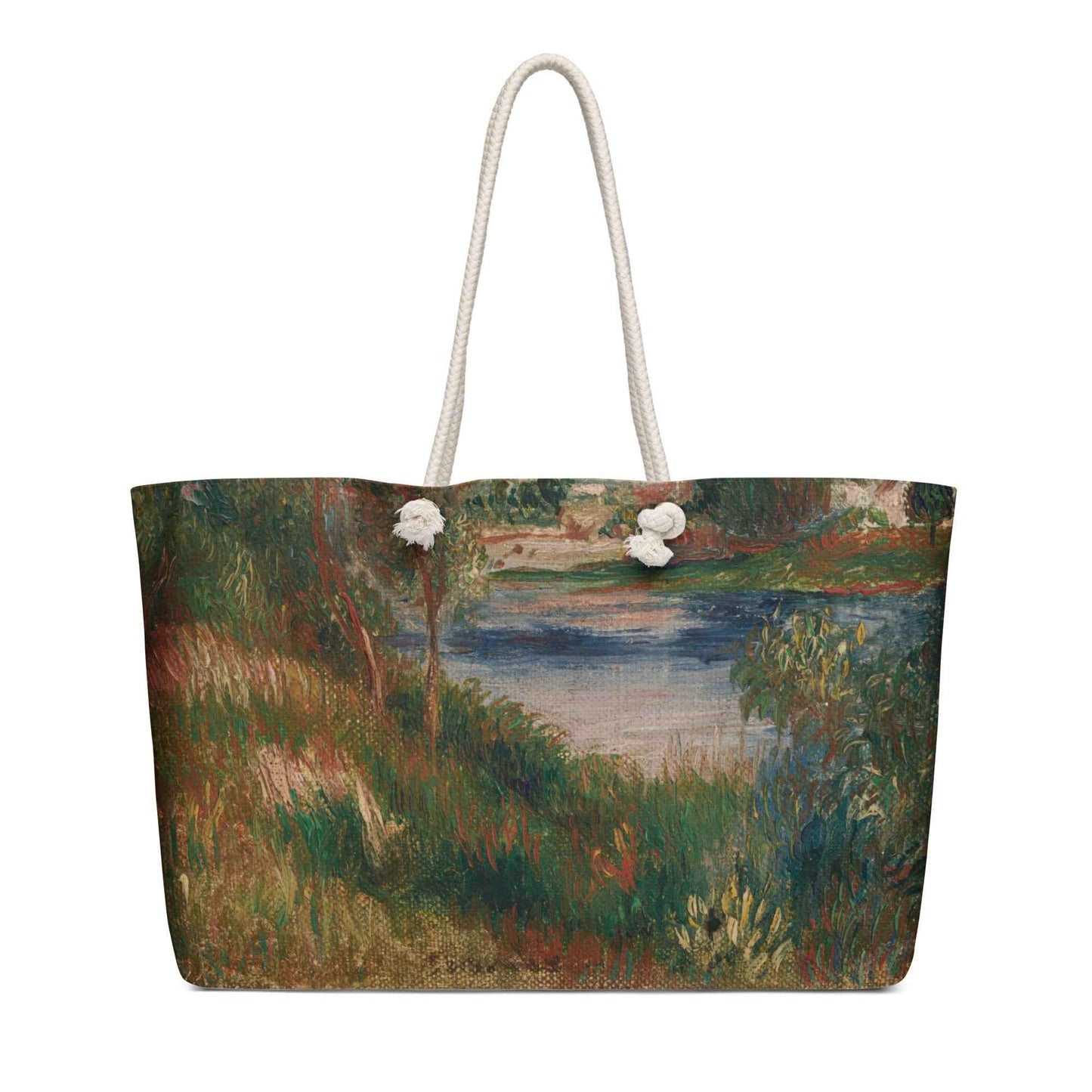 Landscape at Vetheuil Weekender Bag by Auguste Renoir - Oversized Travel Companion - Rosetta Creative Boutique