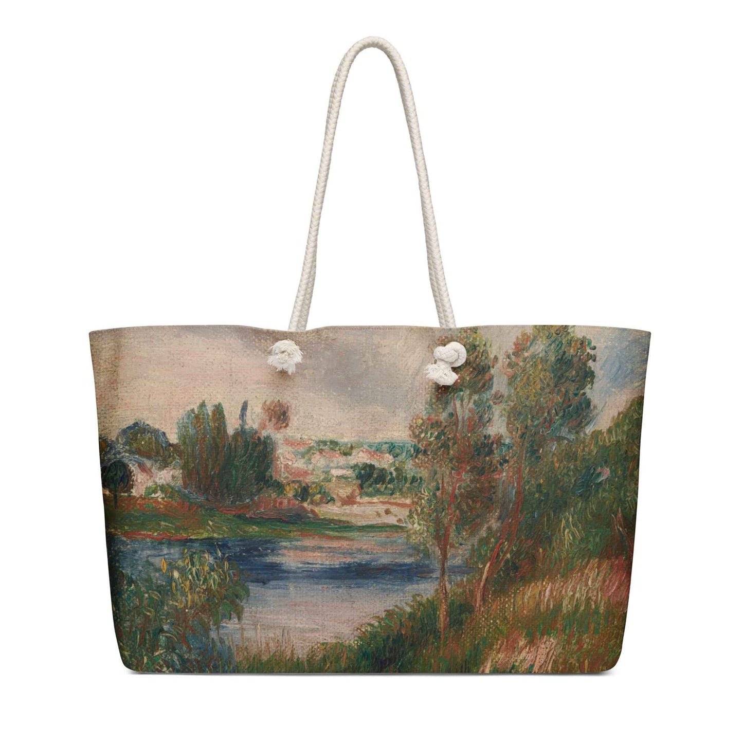 Landscape at Vetheuil Weekender Bag by Auguste Renoir - Oversized Travel Companion - Rosetta Creative Boutique