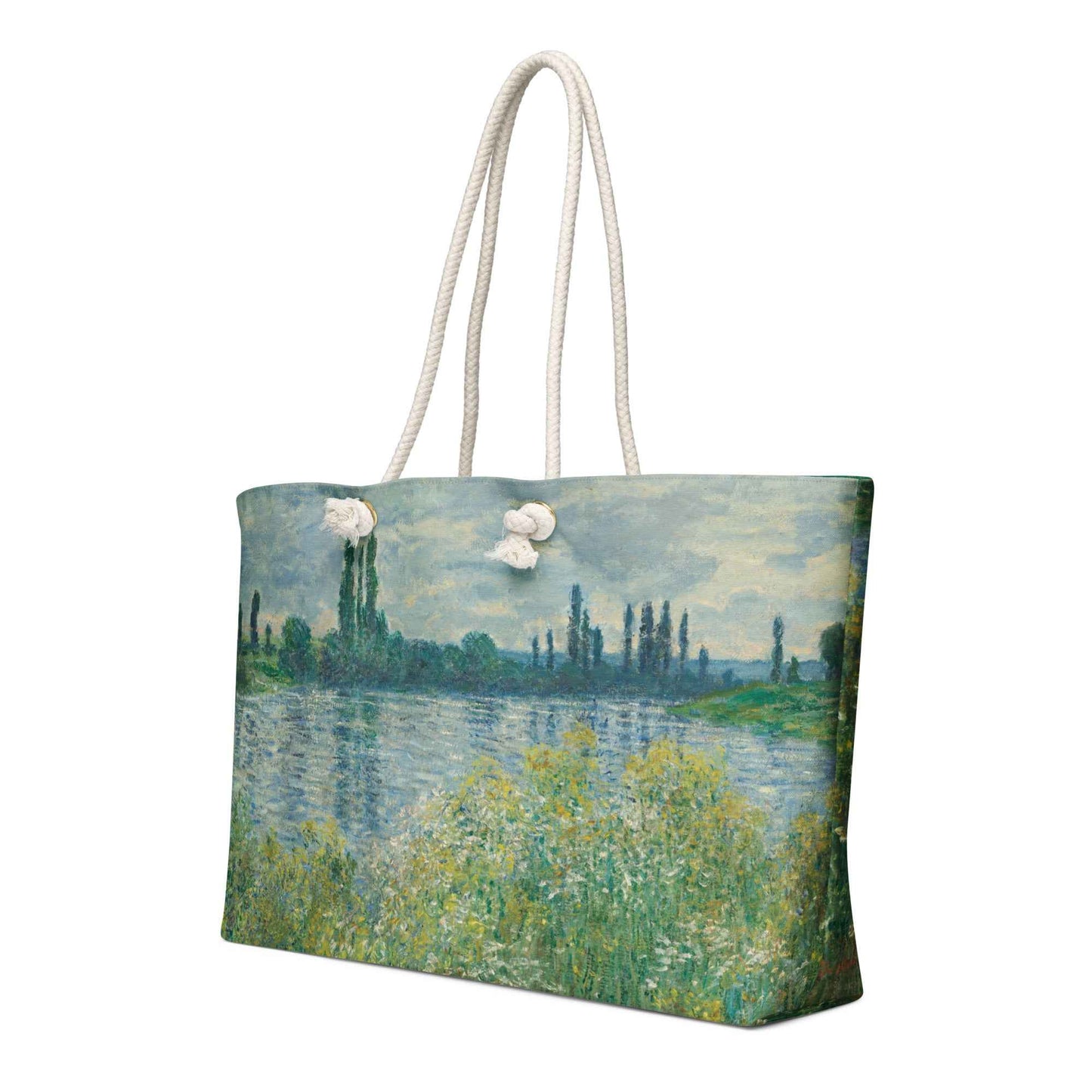 Banks of the Seine Weekender Bag - Oversized Vetheuil by Claude Monet Design - Rosetta Creative Boutique
