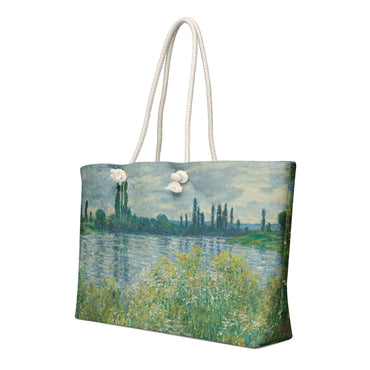 Banks of the Seine Weekender Bag - Oversized Vetheuil by Claude Monet Design - Rosetta Creative Boutique