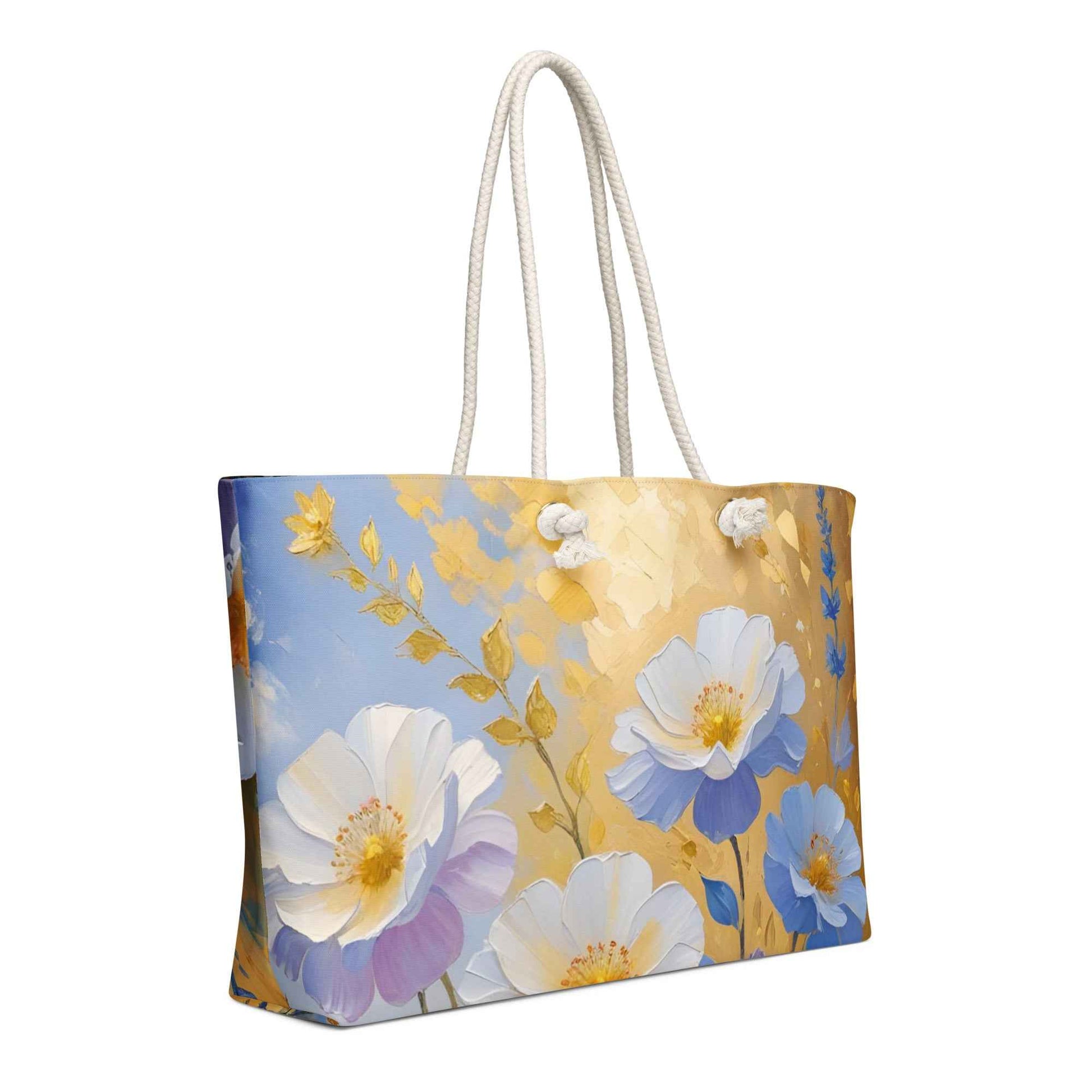 Floral Klimt-Style Oversized Bag for Travel - Exclusive by Rosetta Creative Boutique - Rosetta Creative Boutique