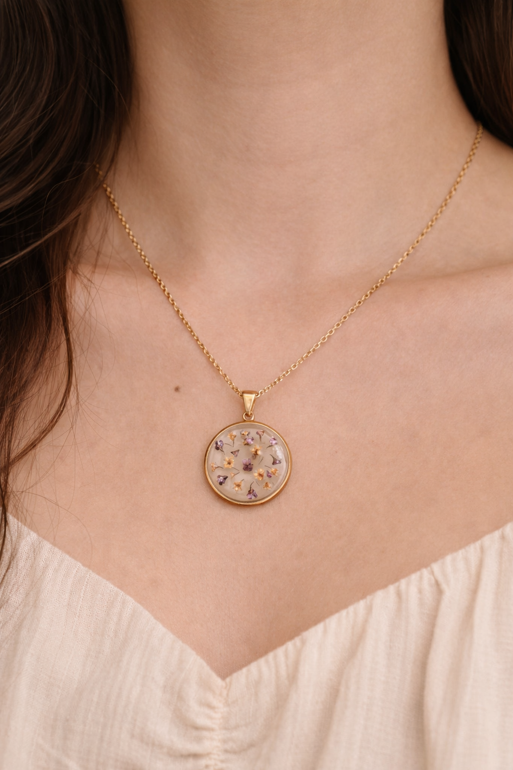 Wildflower Gold Pendant Necklace