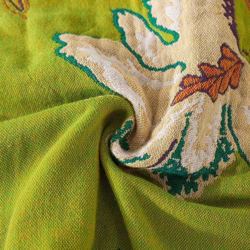 Pure Cotton Layer Gauze Towel Blanket Plant Pattern Summer Bedding 150x200cm