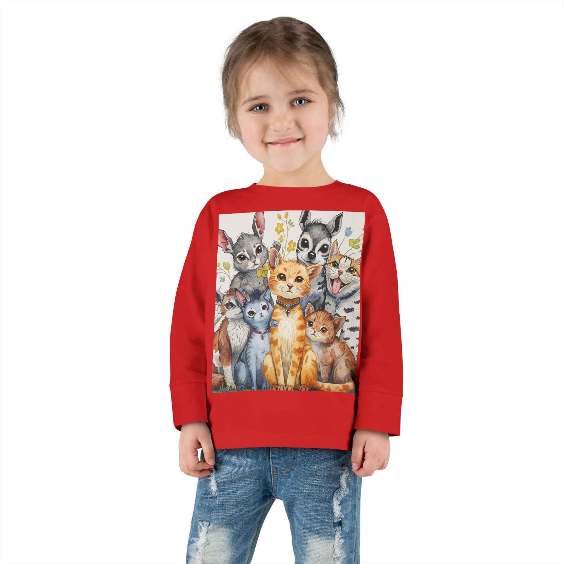 Adorable Animal Friends Toddler Long Sleeve Tee