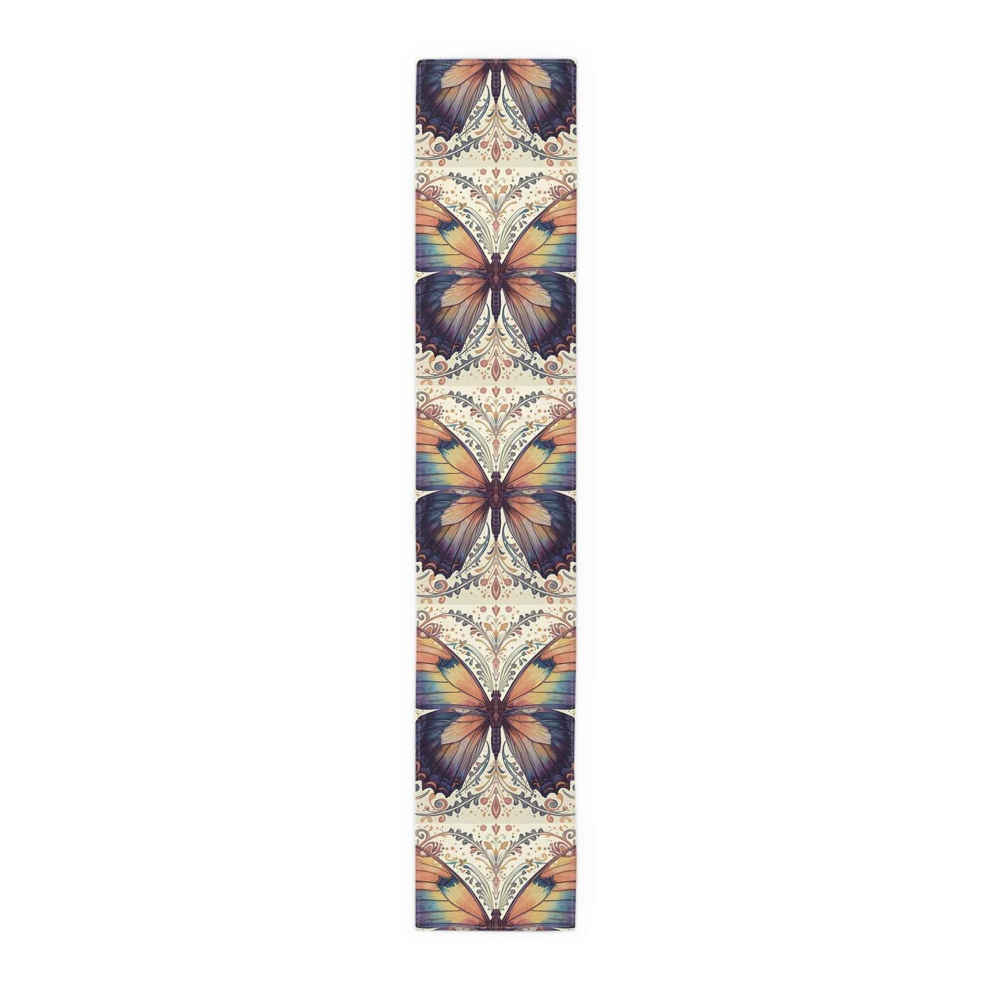 Butterfly Table Runner - Elegant Cotton & Poly Decor for Dining