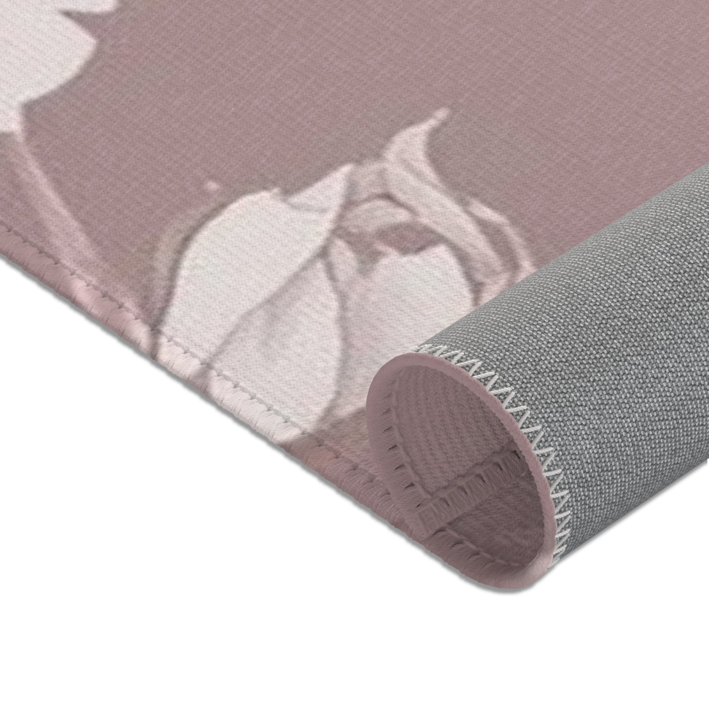 Vintage Floral Area Rug — Dusty Rose Floral Accent Rug