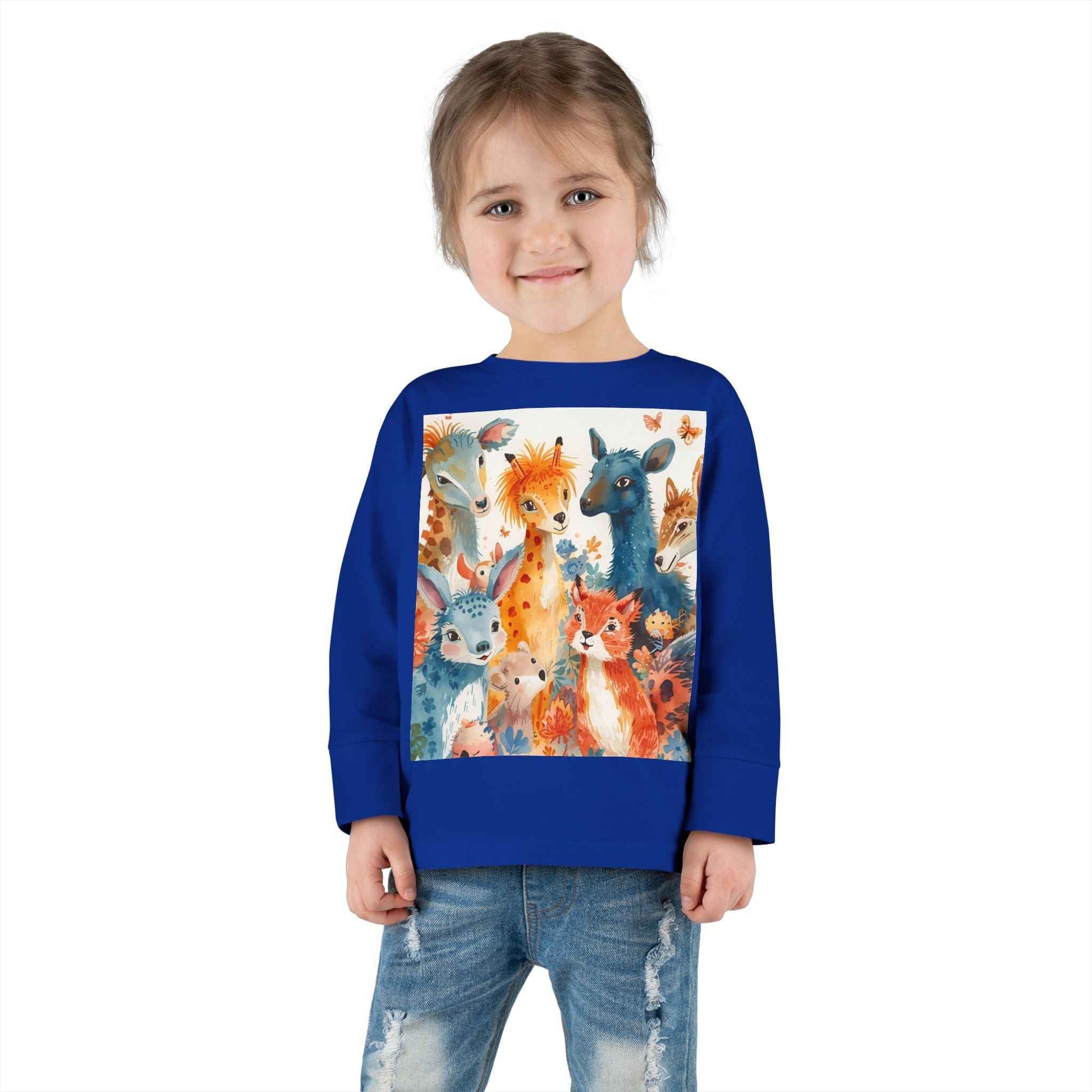 Cute Animal Friends Toddler Long Sleeve Tee