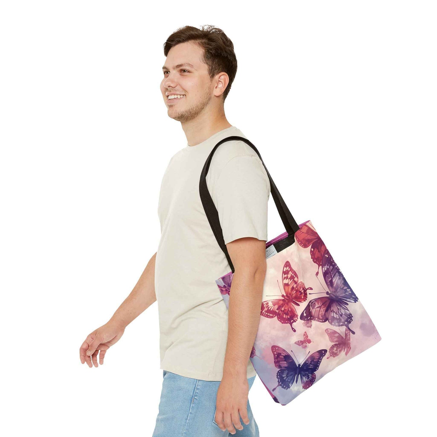 Butterfly Pattern Tote Bag - Stylish Eco-Friendly Canvas Bag