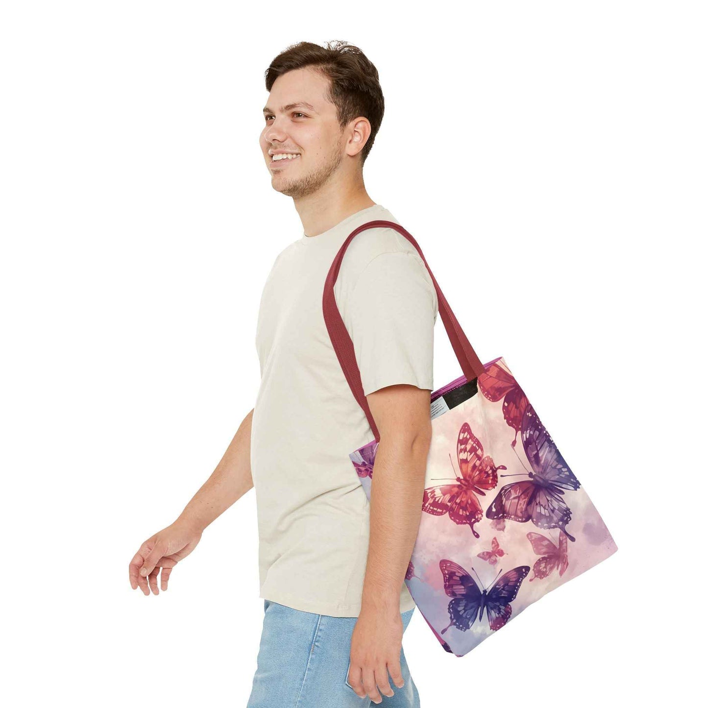 Butterfly Pattern Tote Bag - Stylish Eco-Friendly Canvas Bag