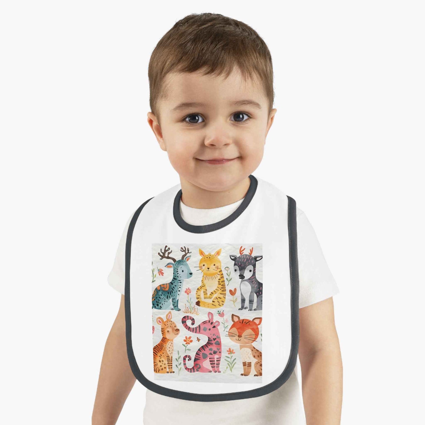 Adorable Animal Print Baby Bib for Messy Mealtimes