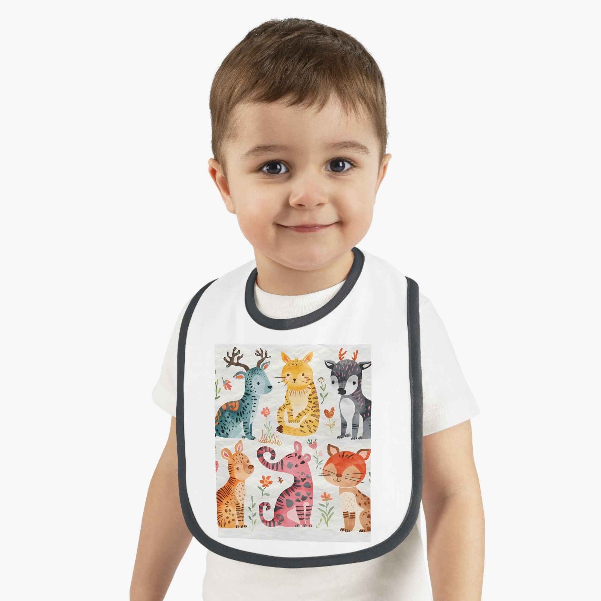 Adorable Animal Print Baby Bib for Messy Mealtimes