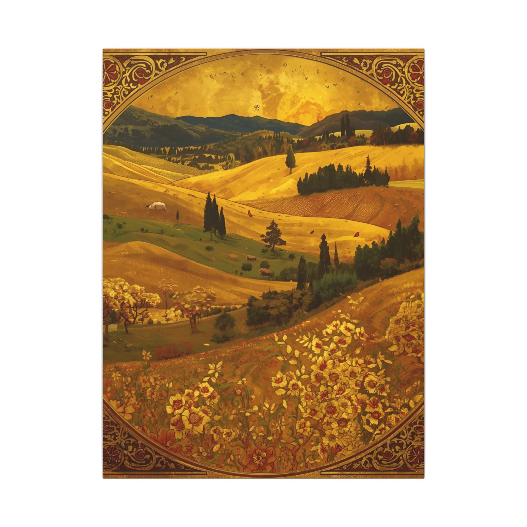 Golden Landscape Canvas Print by Rosetta Creative Boutique | Autumn Wall Art, Home Décor, Rustic Decor, Gift for Nature Lovers, Seasonal Art - Rosetta Creative Boutique
