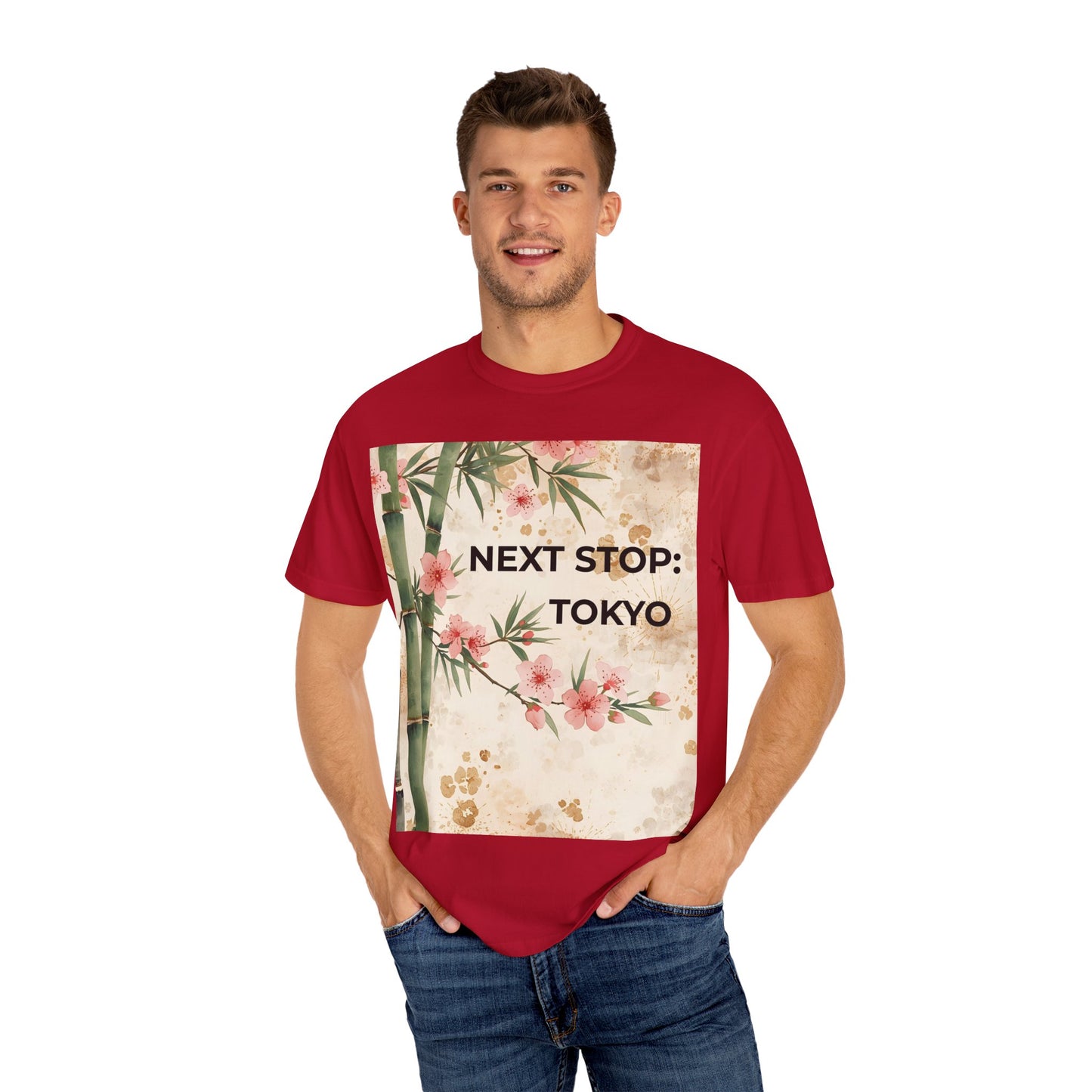 Tokyo Travel T-Shirt – "Next Stop: Tokyo" Floral Bamboo Design