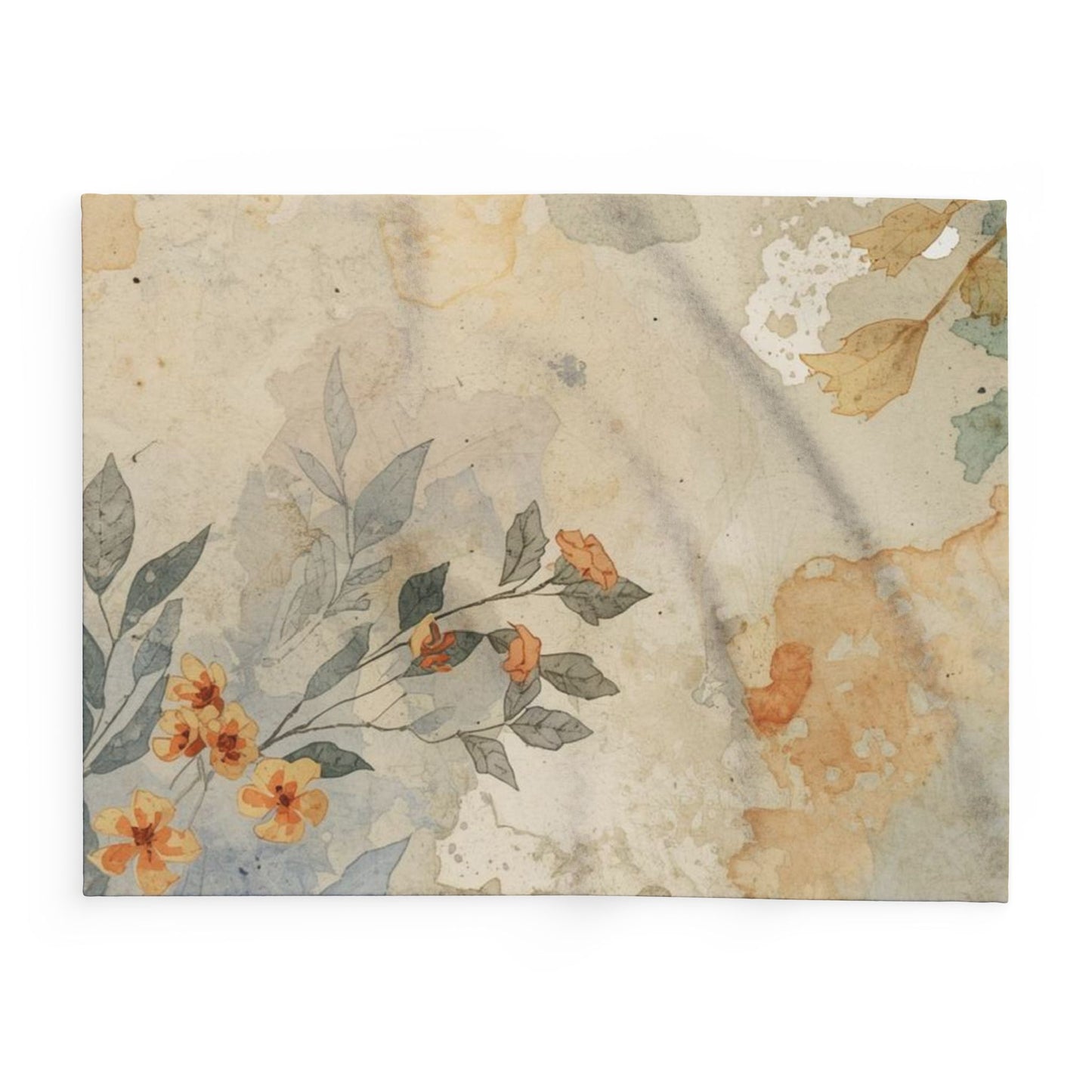 Cozy Floral Arctic Fleece Blanket, Soft Throw for Home Decor, Gift for Housewarming, Relaxing Evenings, Lightweight Blanket - Rosetta Creative Boutique