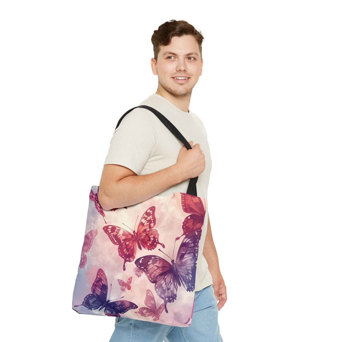 Butterfly Pattern Tote Bag - Stylish Eco-Friendly Canvas Bag