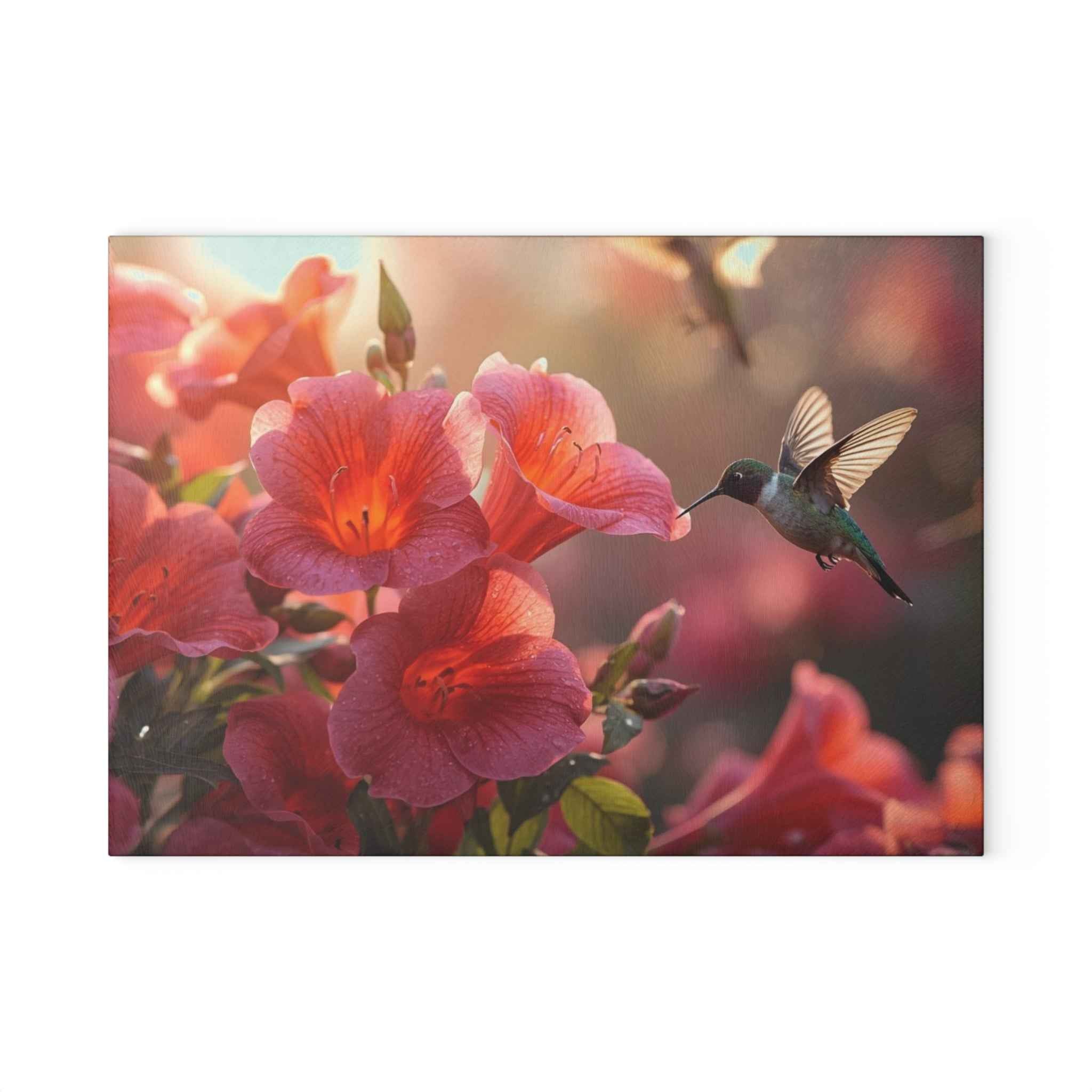 Floral Hummingbird Glass Cutting Board - Elegant Kitchen Decor, Gift for Cooking Enthusiasts, Home & Garden Lovers, Mother's Day, [...]
