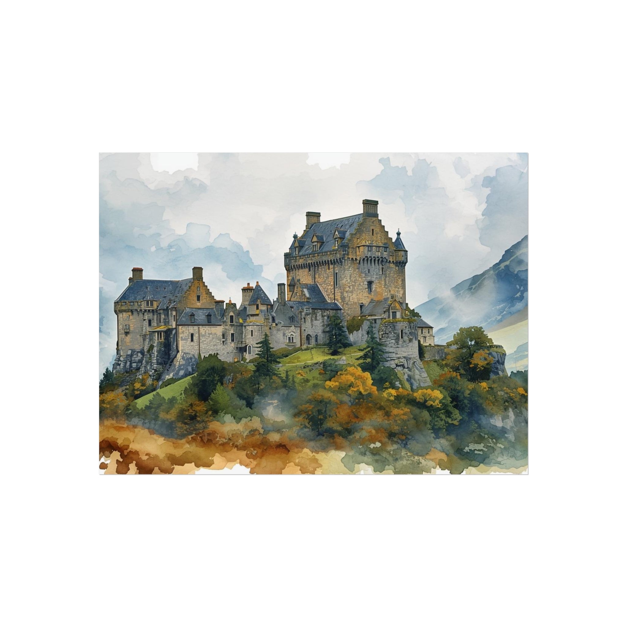 Artistic Scottish Castle Wall Decor Prints Fine Art Posters - Rosetta Creative Boutique