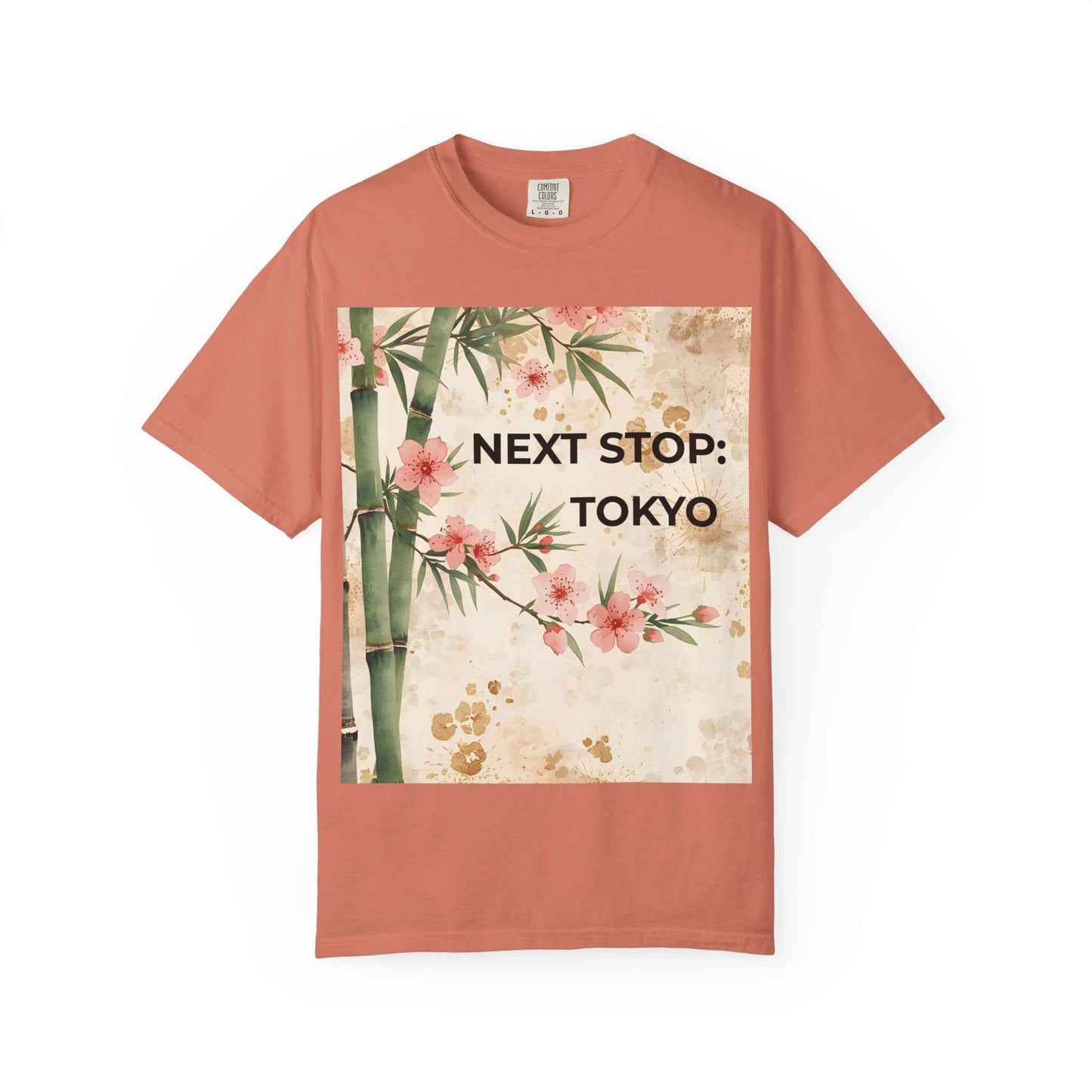Tokyo Travel T-Shirt – "Next Stop: Tokyo" Floral Bamboo Design