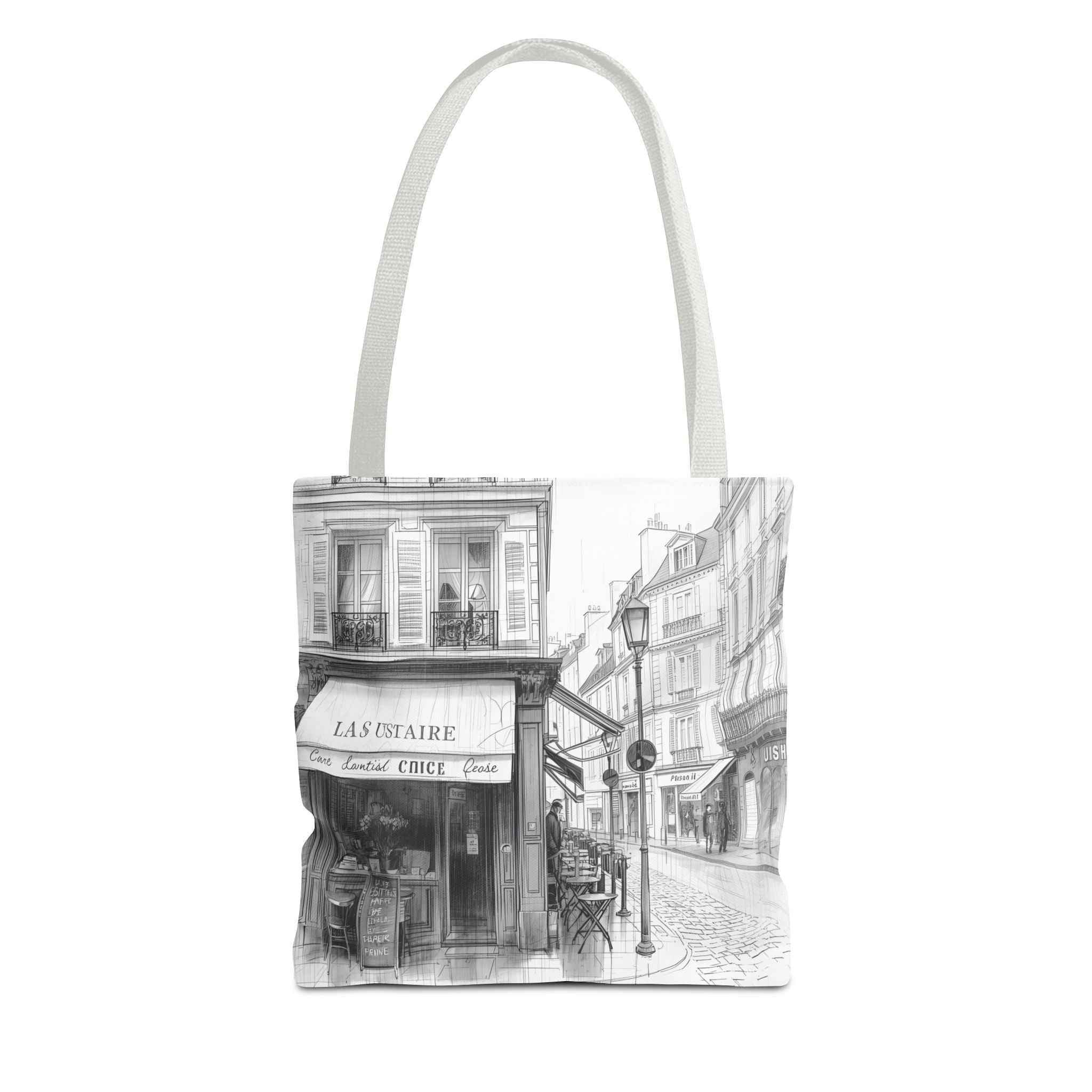 Parisian Street Art Tote Bag - Stylish AOP Design for Everyday Use