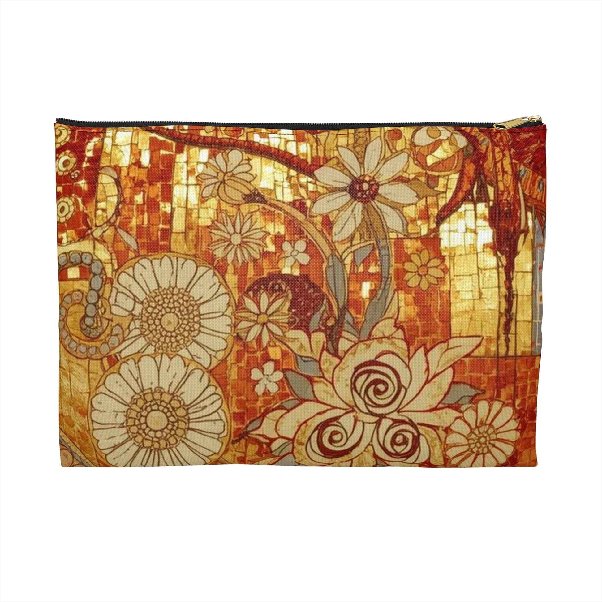 Bohemian Floral Accessory Pouch – Perfect for Travel and Organizing