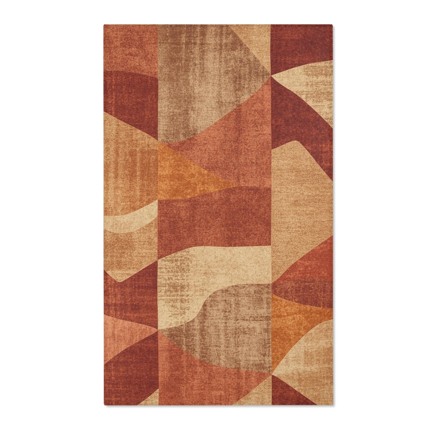 Boho Chic Area Rug Warm Textured Home Decor Living Room - Rosetta Creative Boutique
