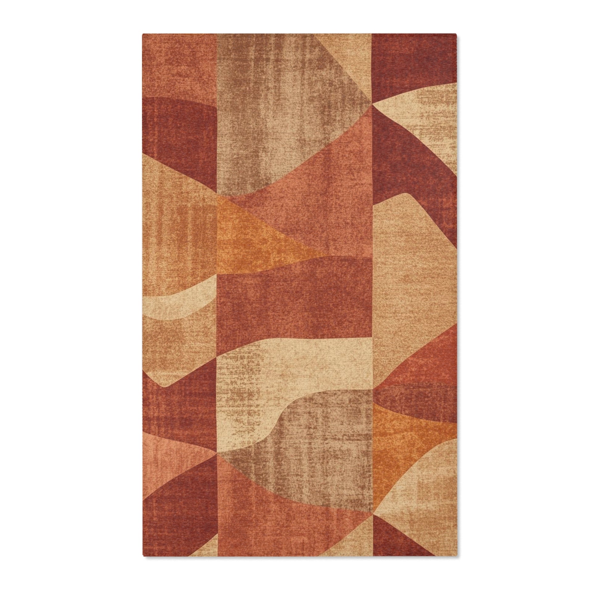 Boho Chic Area Rug Warm Textured Home Decor Living Room - Rosetta Creative Boutique