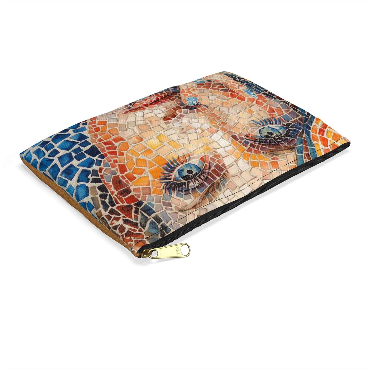 Mosaic Watercolor Accessory Pouch - Stylish Travel Organizer