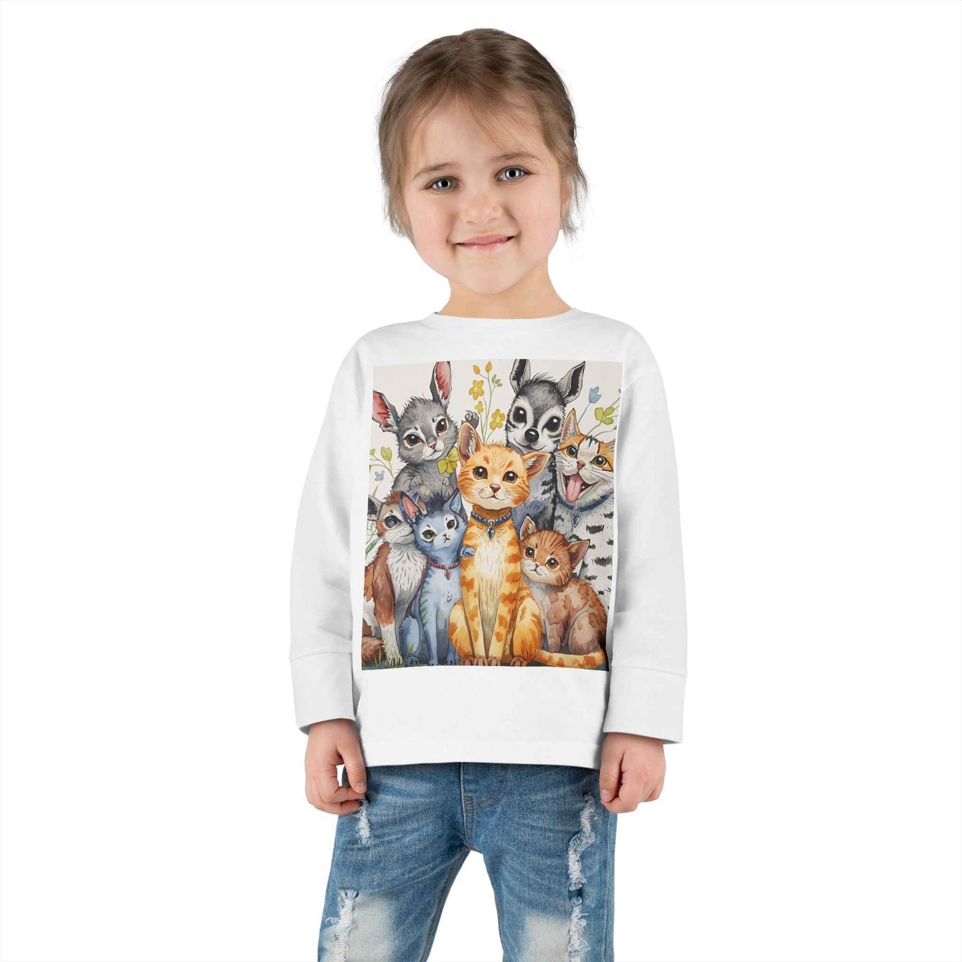 Adorable Animal Friends Toddler Long Sleeve Tee