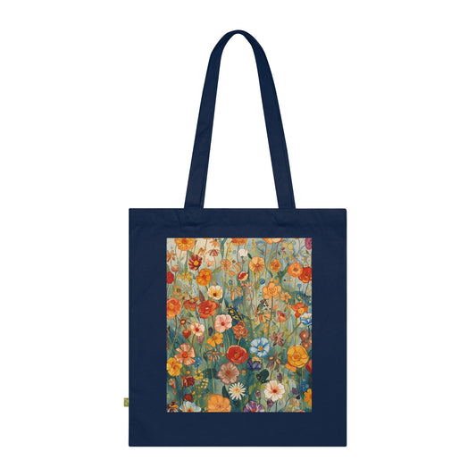 Floral Organic Cotton Tote Bag Eco Friendly Shopping Tote - Rosetta Creative Boutique