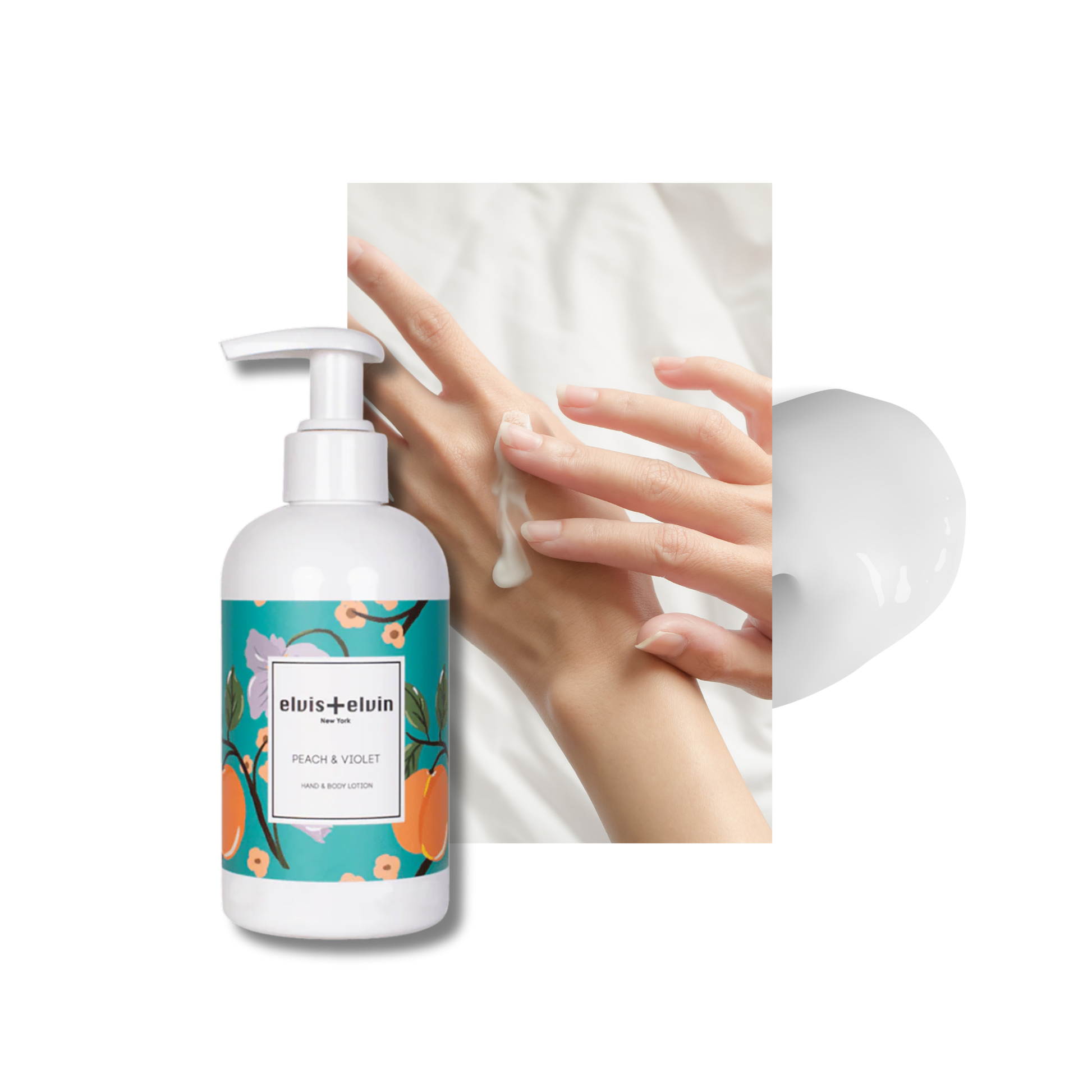 elvis+elvin Peach & Violet Hand & Body Lotion-1