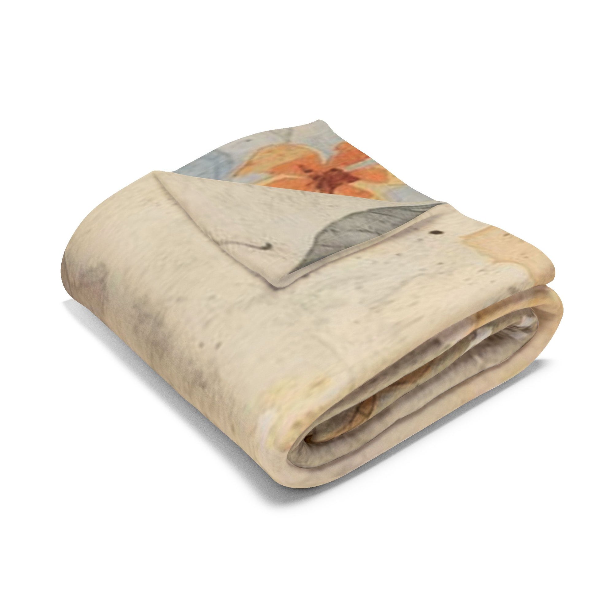 Cozy Floral Arctic Fleece Blanket, Soft Throw for Home Decor, Gift for Housewarming, Relaxing Evenings, Lightweight Blanket - Rosetta Creative Boutique