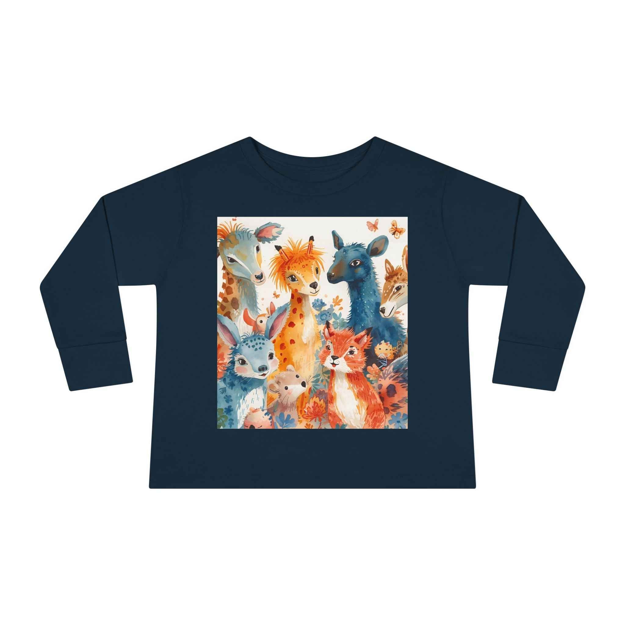 Cute Animal Friends Toddler Long Sleeve Tee