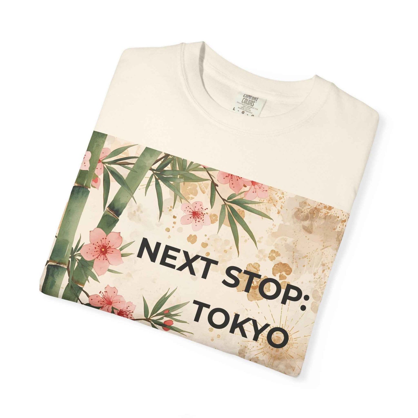 Tokyo Travel T-Shirt – "Next Stop: Tokyo" Floral Bamboo Design