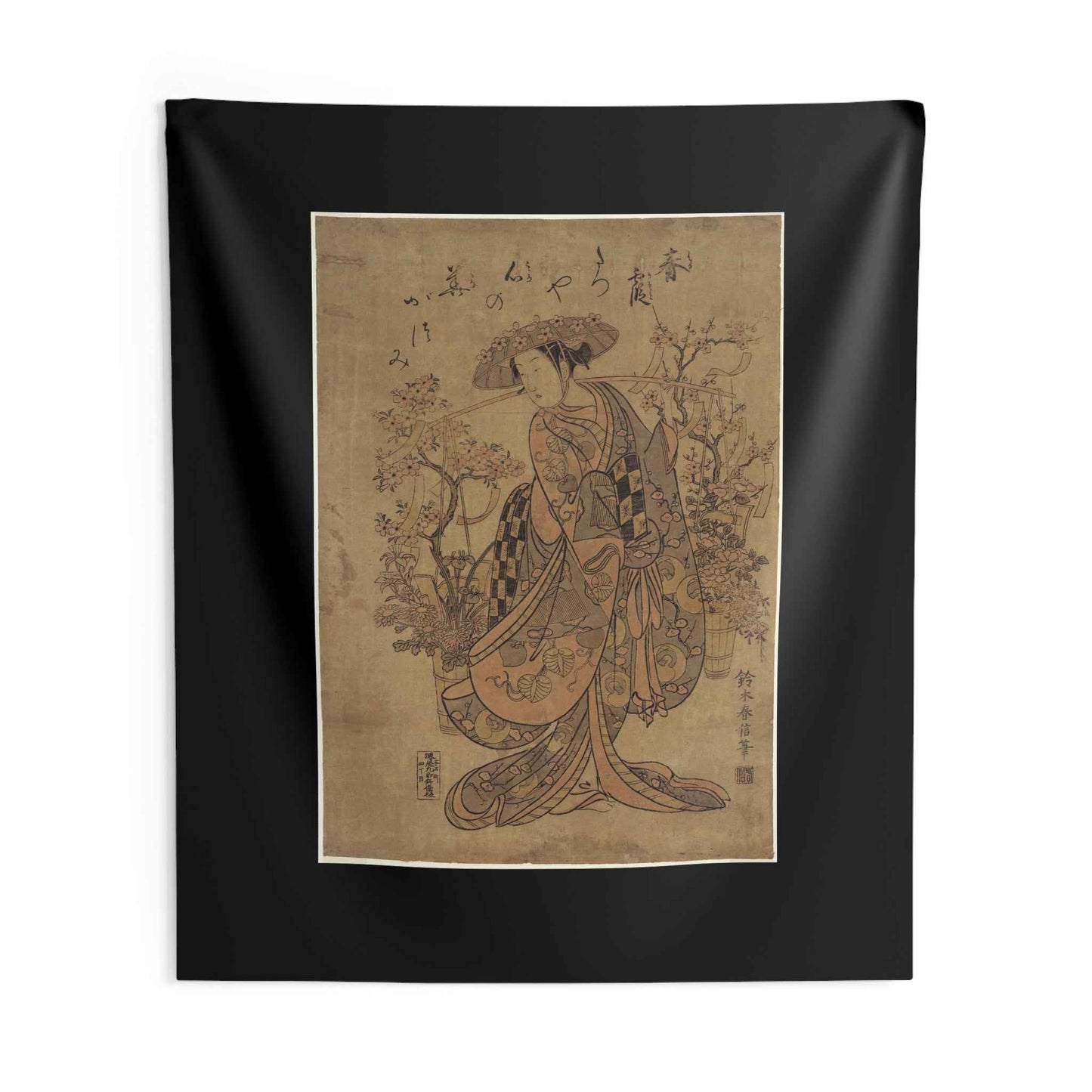 Elegant Japanese Wall Tapestry, Home Decor, Bohemian Bedroom Wall Hanging, Art Decor Gift, Artistic Indoor Tapestry
