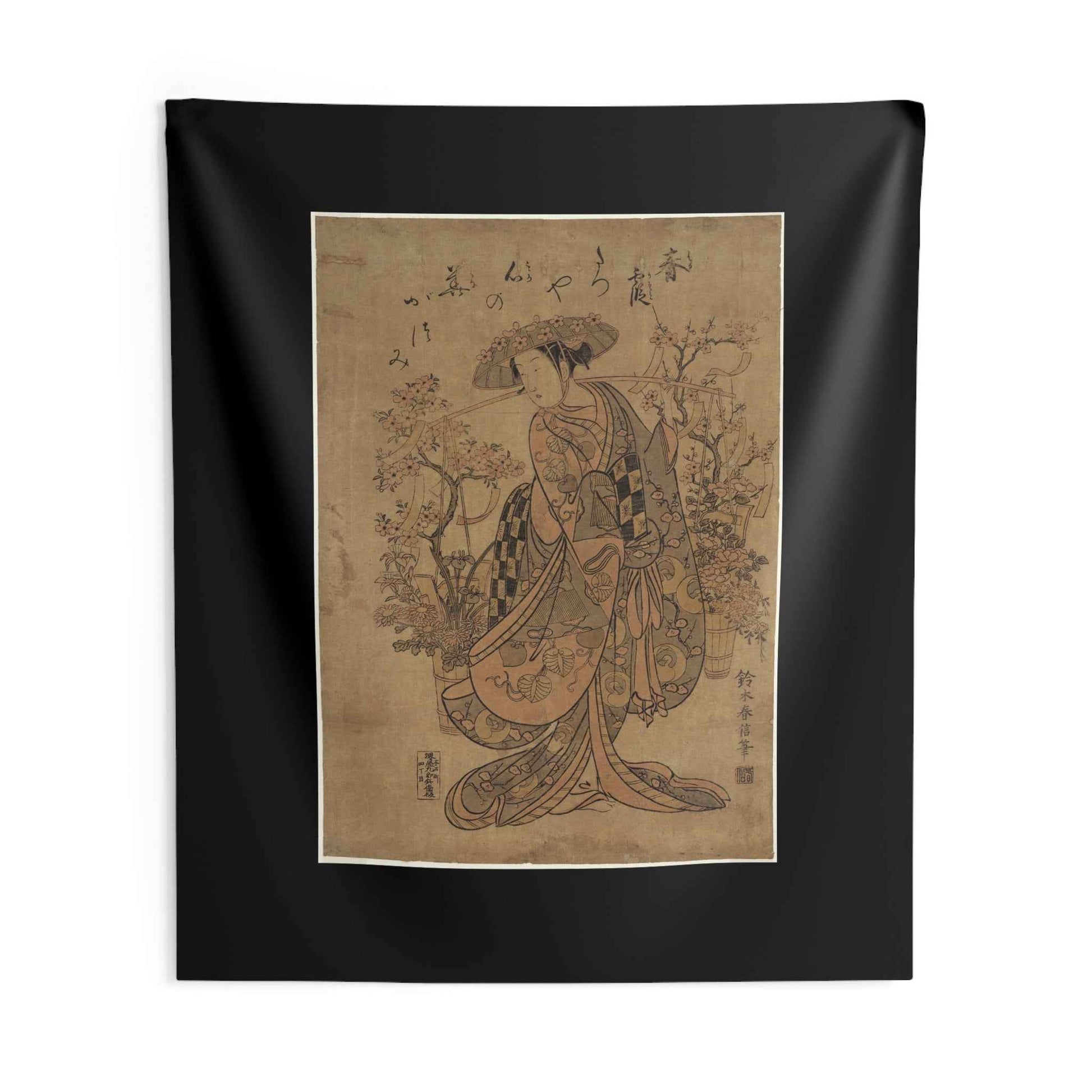 Elegant Japanese Wall Tapestry, Home Decor, Bohemian Bedroom Wall Hanging, Art Decor Gift, Artistic Indoor Tapestry