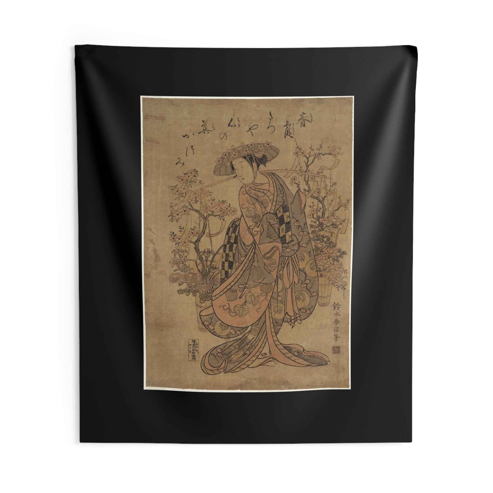 Elegant Japanese Wall Tapestry, Home Decor, Bohemian Bedroom Wall Hanging, Art Decor Gift, Artistic Indoor Tapestry