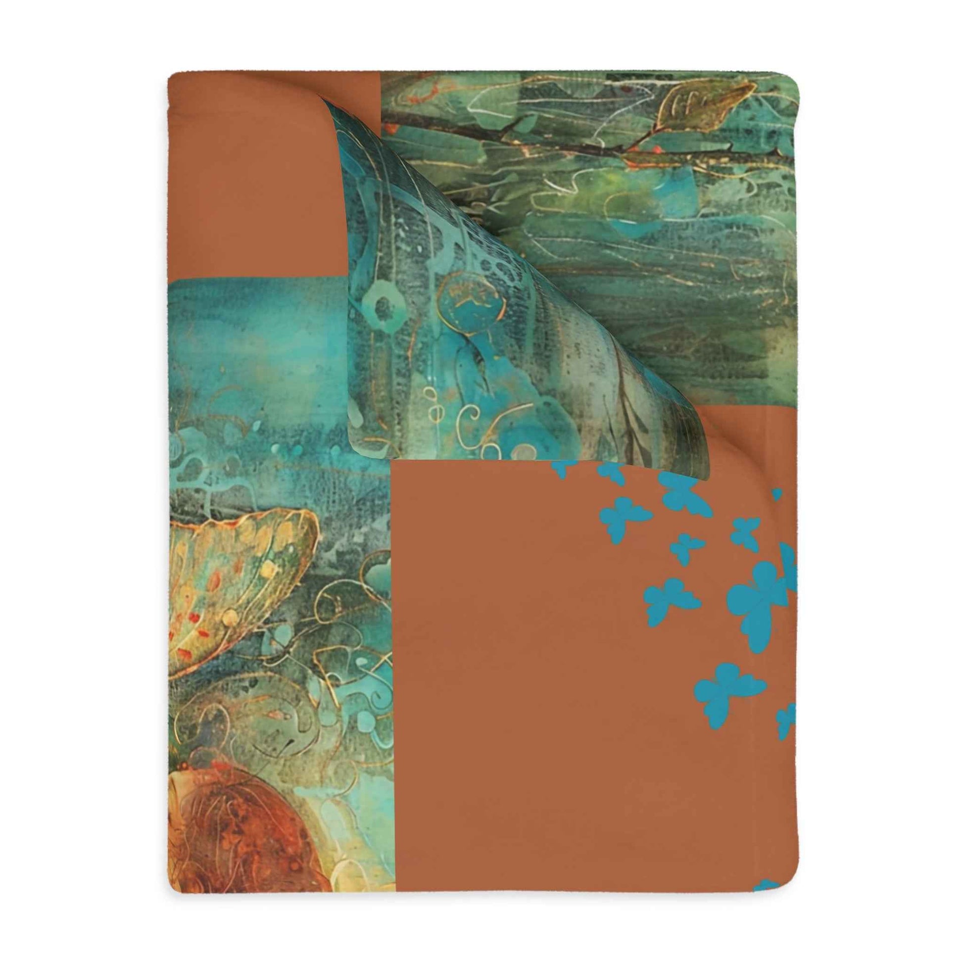 Artistic Butterfly Velveteen Blanket - Cozy, Two-Sided Microfiber Throw
