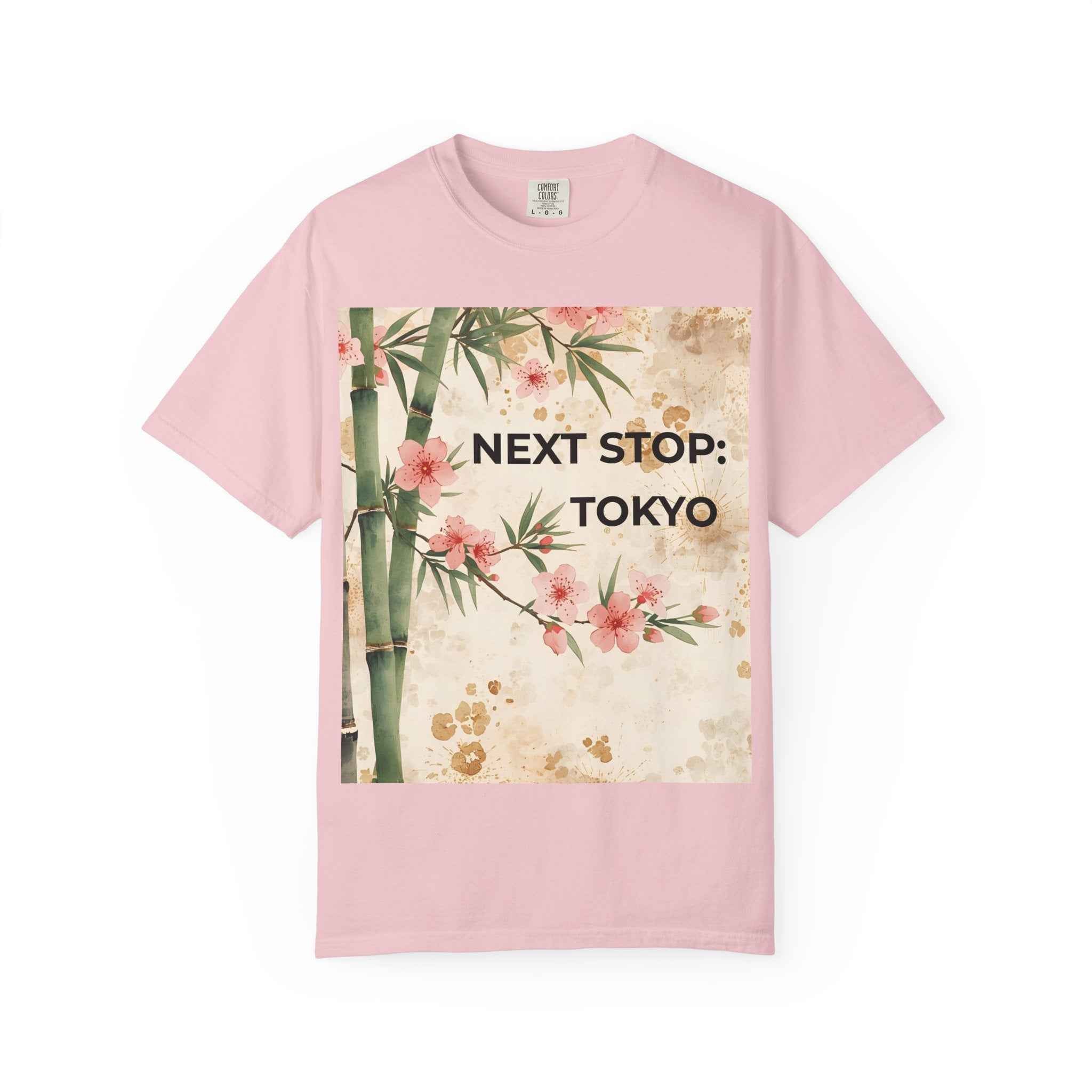Tokyo Travel T-Shirt – "Next Stop: Tokyo" Floral Bamboo Design