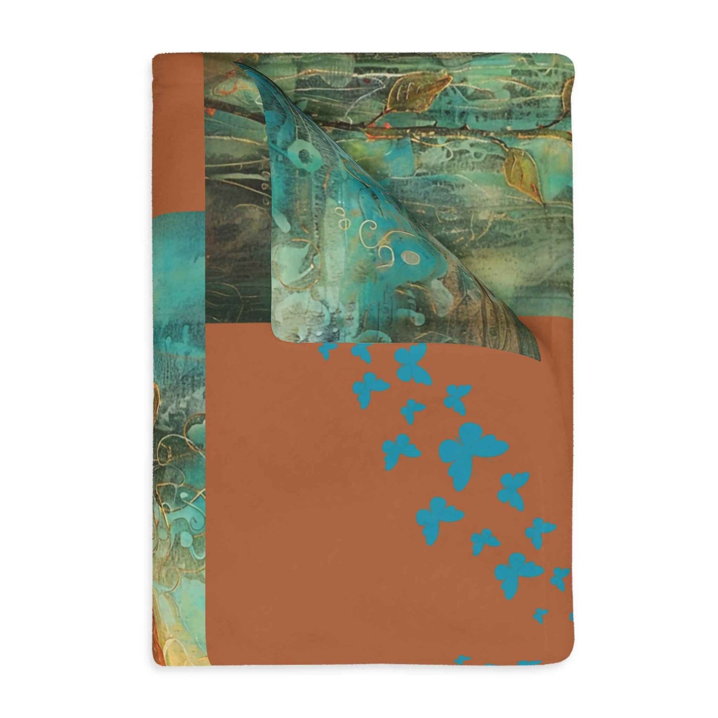 Artistic Butterfly Velveteen Blanket - Cozy, Two-Sided Microfiber Throw