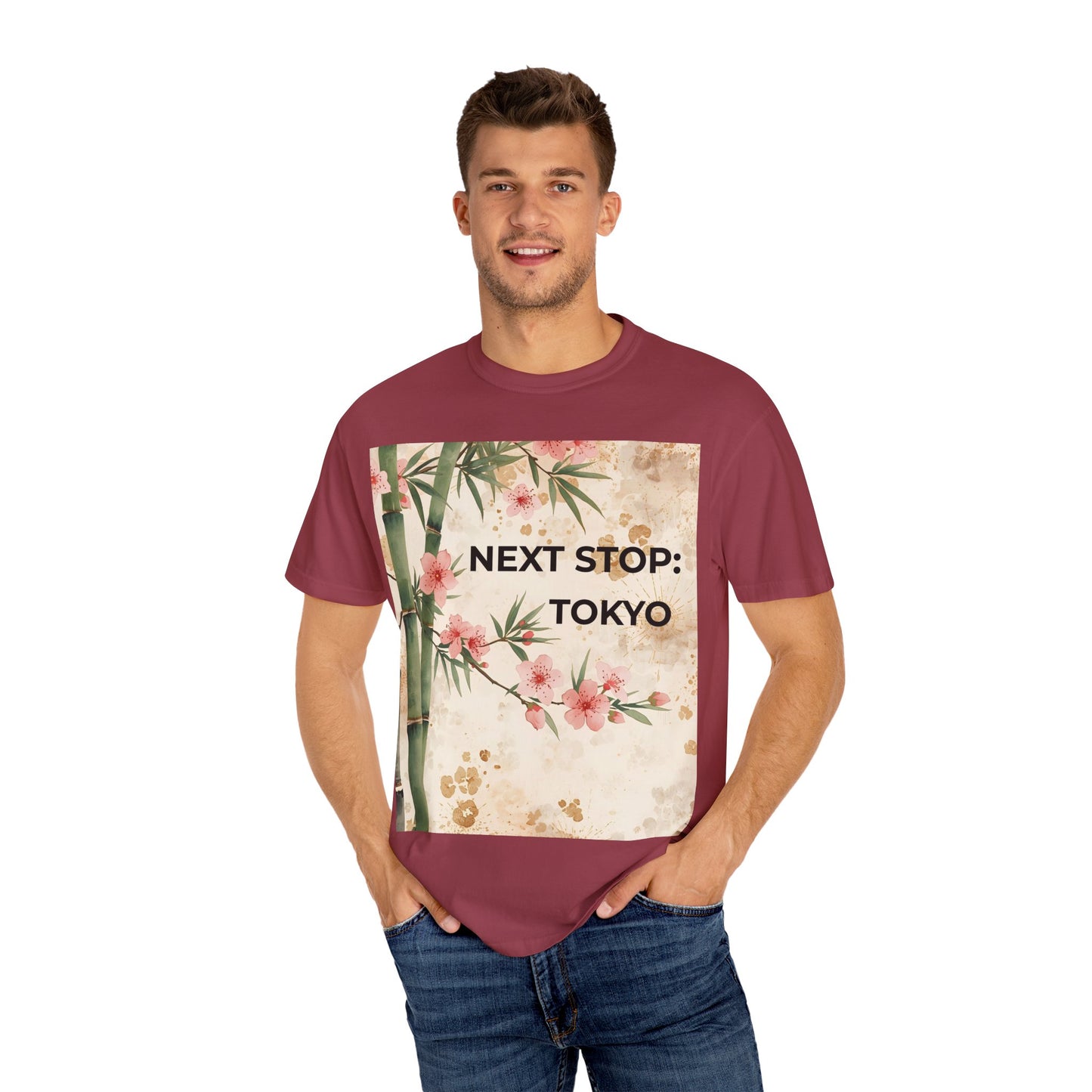 Tokyo Travel T-Shirt – "Next Stop: Tokyo" Floral Bamboo Design