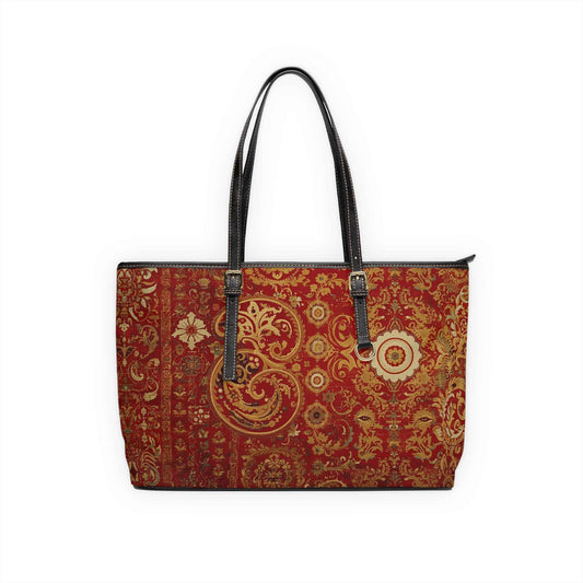 Elegant PU Leather Shoulder Bag with Vintage Floral Design, Stylish Handbag, Chic Tote, Everyday Purse, Travel Accessory, Gift for Her